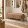 Hanah Home Rena tapacirana klupa s prostorom za odlaganje 90 × 45 × 30 cm, braon