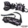 LateToBed BDSM Set – Maska i lisice od čipke