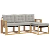 Set vanjskih sofa s jastukom 4 pcs Bijela i svjetlosiva