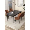 Hanah Home Set Trpezarijski sto i 4 stolice Arp, Terakota