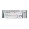 Brezžična igralna tipkovnica Logitech G915 X LIGHTSPEED z nizkoprofilnimi stikali - bela/srebrna (PC)