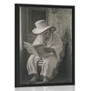 Plakat slon s časopisom na stranišču - 30x45 no frame
