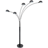Globo 58228NB - Podna lampa SEYMOUR 5xE14/40W/230V crna