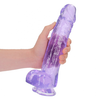 RealRock Realistic Dildo with Balls 10 25,4 cm Purple