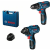 BOSCH Set aku alata/ bušilica GSR 120-Li + udarni odvrtač GDR 120-LI/ 2 x 2/0 Ah + GAL 12V-20 u koferu