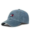 Tommy Jeans Kapa HERITAGE  mornarska / moder denim / rdeča / bela