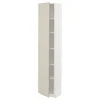 METOD Visoki element s policama, bela/Havstorp bež, 40x37x200 cm