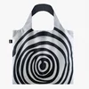 LOQI zložljiva vrečka Louise Bourgeois, Spirals Black, Recycled