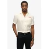Superdry za moške. M4010938A Trgovec Suika srajca iz belo-rumene barve (S), Bela, Priložnostno, Bombaž, Kratek rokav