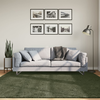 vidaXL Preproga s kratkimi vlakni mehka pralna gozdno zelena 200x200cm