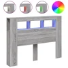 Vidaxl LED posteljno vzglavje siva sonoma 140x18,5x103,5 cm inž. les