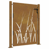 Vrtna vrata 100x150 cm Corten čelik dizajn trave