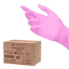 Diagnostične nitrilne rokavice All4med za enkratno uporabo roza S 10 x 100 kos