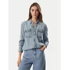 Guess Jeans srajca W6YH19 D1353 Modra Regular Fit
