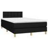 Vidaxl Box spring postelja z vzmetnico črna 120x190 cm blago