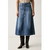 BOSS Orange razširjeno krilo denim C_DNM MIDI SKIRT