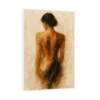 Canvas Slika na platnu Sklad linije 30x45cm, Sa ramom, Beli
