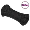 Radno uže crno 6 mm 100 m od polipropilena