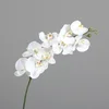 Umetna orhideja veja 97cm 9 cvetna bele barve (real touch) - bela - 76 do 100 cm