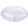 shumee Krožnik iz sladkornega trsa, okrogel, tridelen, premer 26 cm, 50 kosov.
