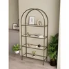 Hanah Home Linda polica za knjige 80 × 172 × 30 cm, antik / providno staklo