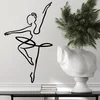 Opviq Zidna dekoracija Ballerina 1, 70x0.15x42 cm, 1.5 mm, Crna