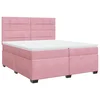 vidaXL vidaXL Box spring postelja z vzmetnico roza 200x200 cm žamet, (21305013)