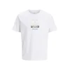 JACK & JONES Majica JORFREDERIKSBERG modra/svetlo siva/bela