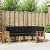 Set vanjskih sofa s jastukom 4 pcs Bijela i crna