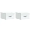 vidaXL Stenski nočni omarici s predalom 2 pcs Bela 34,5 x 33 x 20 cm