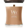Woodwick Hazelnut Roast dišeča sveča z lesenim stenjem 275 g