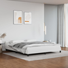 vidaXL Posteljni okvir z vzglavjem bel 180x200 cm umetno usnje