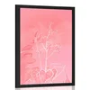 Plakat dih jemajoča rastlina Epimedium alpinum - 30x45 black