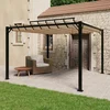 Sjenica s rešetkastim krovom 3x3 m smeđe-siva tkanina/aluminij