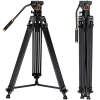 K&F 1.8m Video Tripod Transverse Center Column 8KG with Fluid Head VA18+ VH081