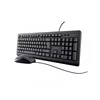 TRUST Basics Tastatura + Miš, Žični, US, Crni