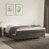 Okvir za krevet s oprugom tamnosivi 180x200 cm baršunasti