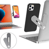 Techsuit - sklopivi držač telefona za prijenosno računalo / monitor - srebrni