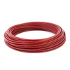 1m DRAHTSEIL v PVC 2/4mm ROT verzinkt Stahlseil Seil Draht Stahl