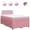 vidaXL vidaXL Box spring postelja z vzmetnico roza 120x190 cm žamet, (21304797)
