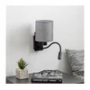Brilagi - LED fleksibilna zidna lampa NUBILA, 1x E27/25W/230V + LED/3W, crna/siva