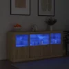 Komoda s LED svjetlima boja hrasta sonome 142,5x37x67 cm