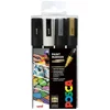 Posca Set Markera PC-5M 4/1 Crni.Beli,Srebrni,Zlatni