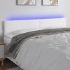 Vidaxl vidaXL LED vzglavje postelje belo 180x5x78/88 cm umetno usnje