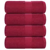Vidaxl vidaXL Brisače za goste, 4 kosi, bordo 30 x 50 cm, 100 % bombaž