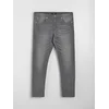 Sinsay - Slim fit farmerke s efektom pranja - sivo