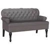 Vidaxl Chesterfield klop Siva 119,5 x 64,5 x 75 cm Umjetno usnje