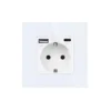 BingoElec Utičnica sa staklenim panelom i USB-A/USB-C priključcima 20 W, Bela