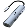 GENIUS UH-545 5-in-1 USB 3.0 Iron Grey Hub srebrni