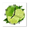 tulup.si Steklena kvadratna ura Lime 30x30 cm